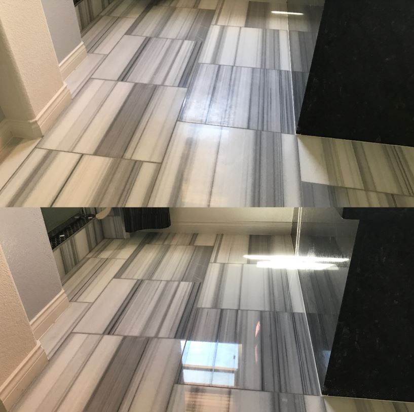 clean tiles at a corridor